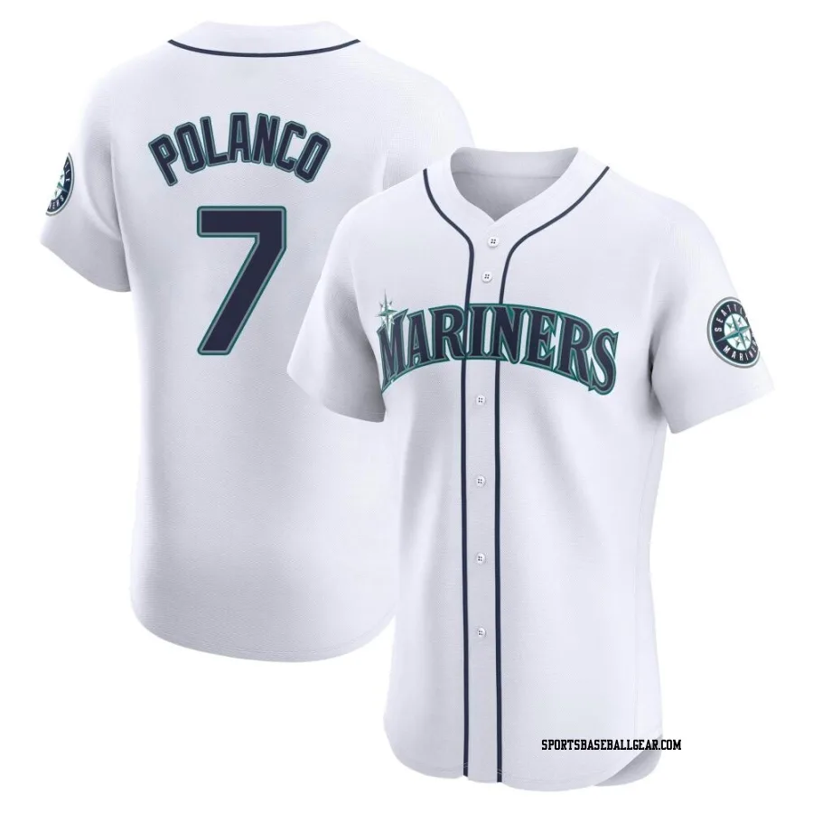 Jorge Polanco Men's Seattle Mariners White Elite Home Jersey