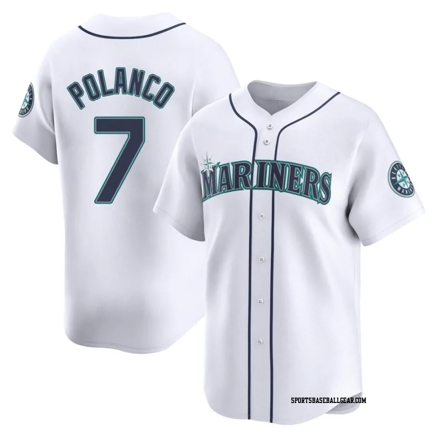 Jorge Polanco Men's Seattle Mariners White Limited Home Jersey