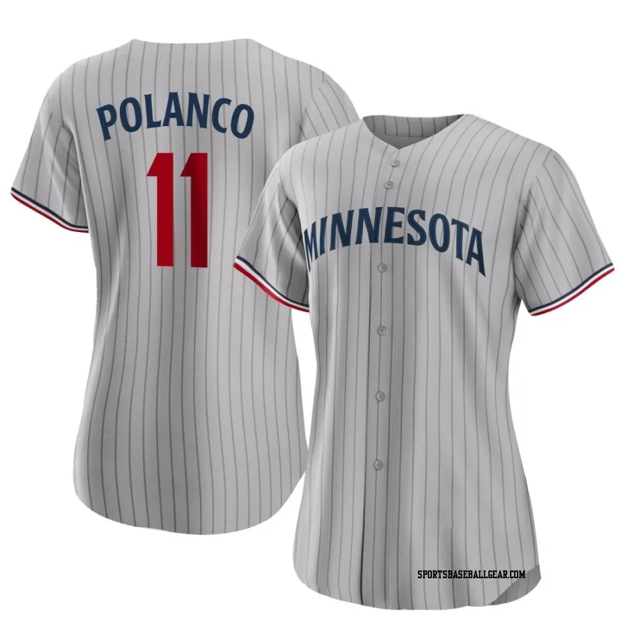 Jorge Polanco Women's Minnesota Twins Gray Replica Road Jersey