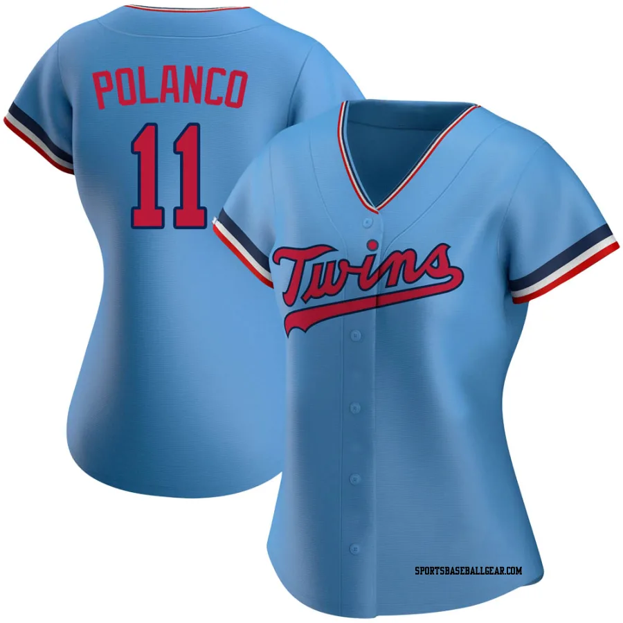 Jorge Polanco Women's Minnesota Twins Light Blue Authentic Alternate Jersey