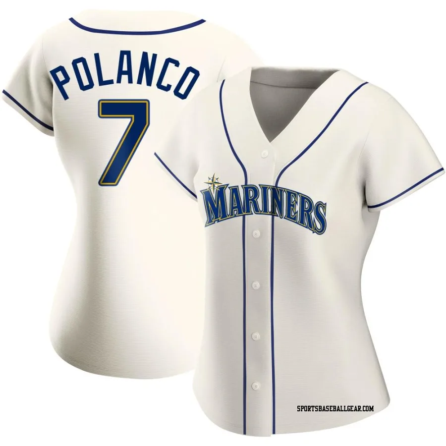 Jorge Polanco Women's Seattle Mariners Cream Authentic Alternate Jersey