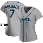 Jorge Polanco Women's Seattle Mariners Gray Authentic Road Jersey