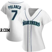 Jorge Polanco Women's Seattle Mariners White Authentic Home Jersey