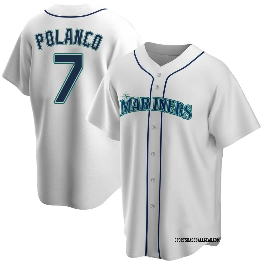 Jorge Polanco Youth Seattle Mariners White Replica Home Jersey