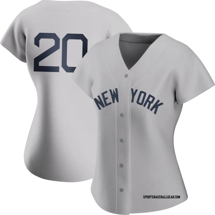 Jorge Posada Women's New York Yankees Gray Replica 2021 Field of Dreams Jersey