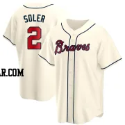 Jorge Soler Men's Atlanta Braves Cream Replica Alternate Jersey