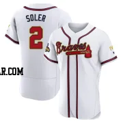 Jorge Soler Men's Atlanta Braves Gold Authentic White 2022 Program Jersey