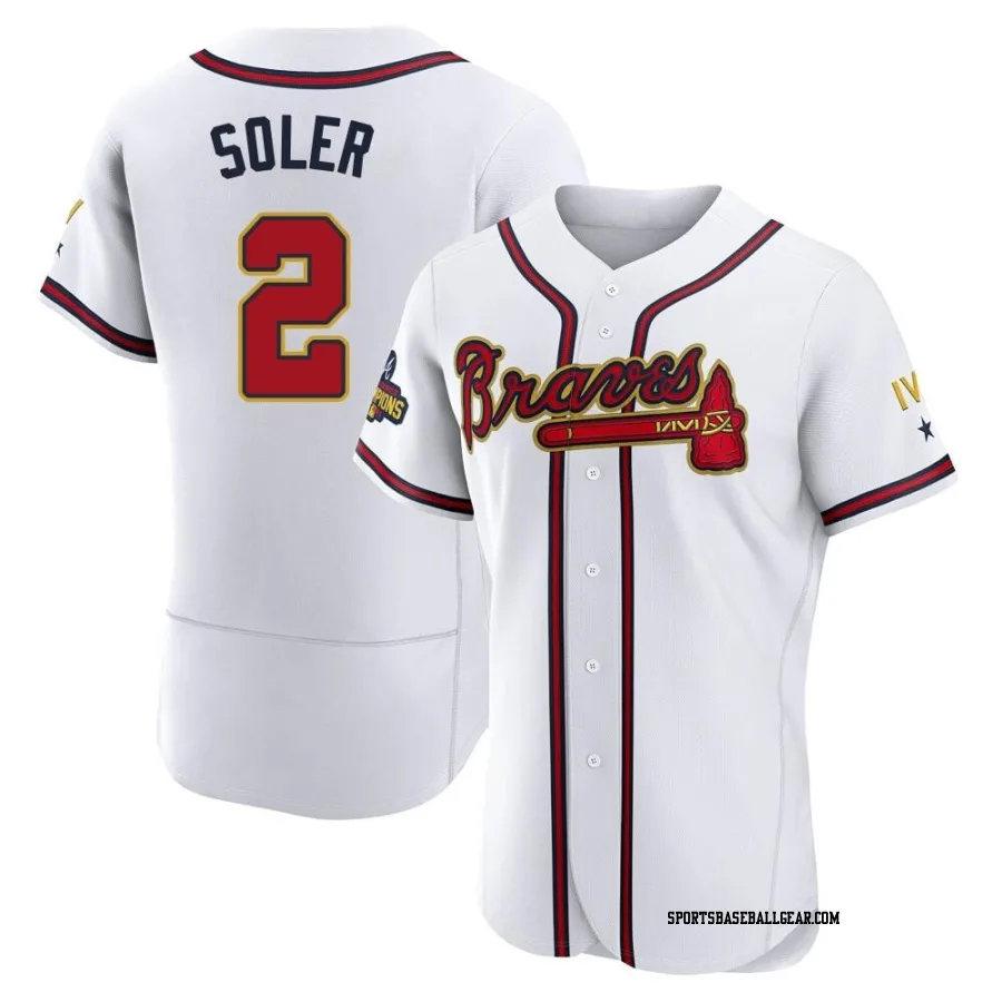 Jorge Soler Men's Atlanta Braves Gold Authentic White 2022 Program Jersey