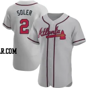 Jorge Soler Men's Atlanta Braves Gray Authentic Road Jersey