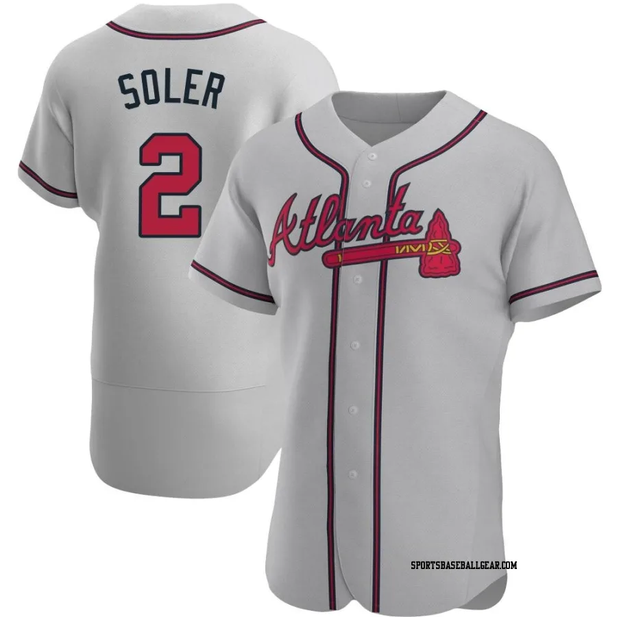 Jorge Soler Men's Atlanta Braves Gray Authentic Road Jersey