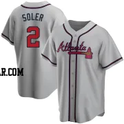 Jorge Soler Men's Atlanta Braves Gray Replica Road Jersey