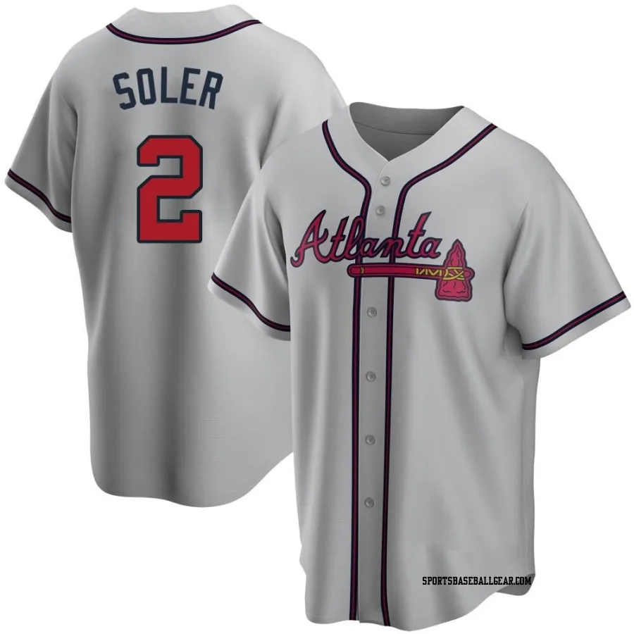 Jorge Soler Men's Atlanta Braves Gray Replica Road Jersey