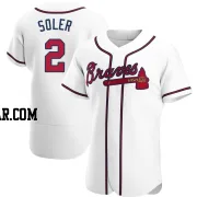 Jorge Soler Men's Atlanta Braves White Authentic Home Jersey