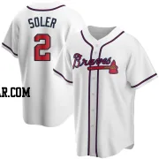 Jorge Soler Men's Atlanta Braves White Replica Home Jersey