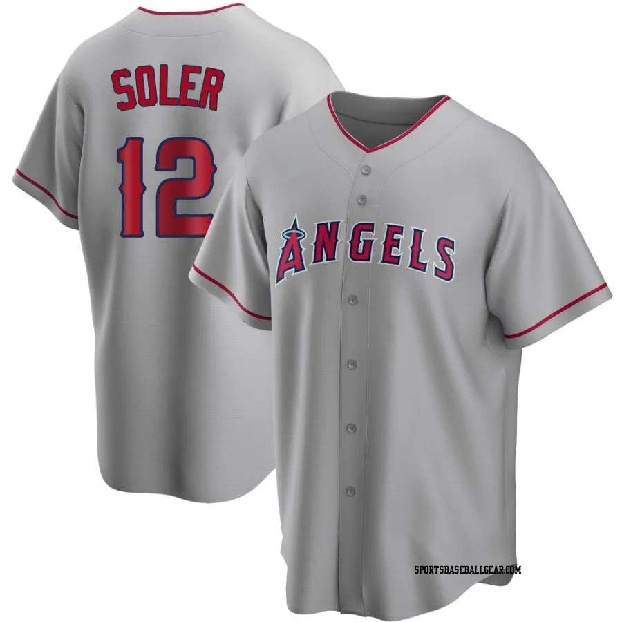 Jorge Soler Men's Los Angeles Angels Replica Silver Road Jersey