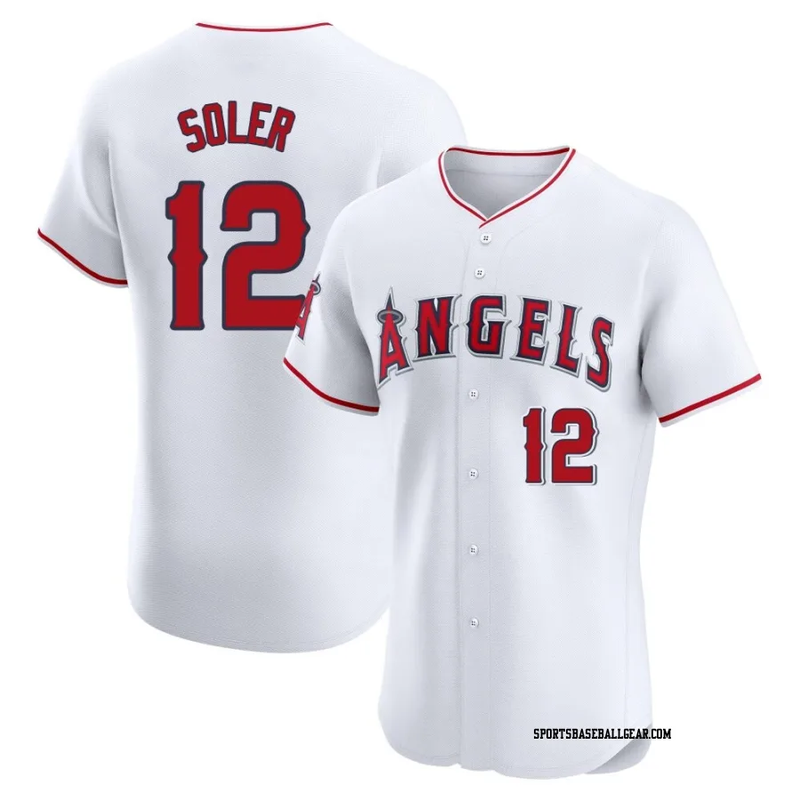 Jorge Soler Men's Los Angeles Angels White Elite Home Jersey