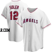 Jorge Soler Men's Los Angeles Angels White Replica Home Jersey