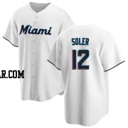 Jorge Soler Men's Miami Marlins White Replica Home Jersey