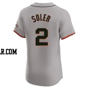 Jorge Soler Men's San Francisco Giants Gray Elite Road Jersey