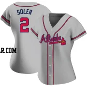 Jorge Soler Women's Atlanta Braves Gray Authentic Road Jersey