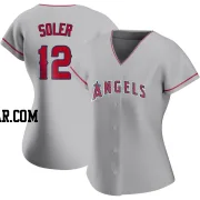 Jorge Soler Women's Los Angeles Angels Authentic Silver Road Jersey