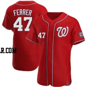 Jose A. Ferrer Men's Washington Nationals Red Authentic Alternate Jersey