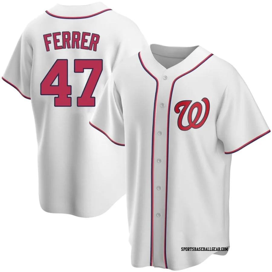 Jose A. Ferrer Men's Washington Nationals White Replica Home Jersey