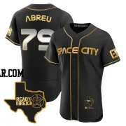 Jose Abreu Men's Houston Astros Black/Gold Authentic 2023 Space City Ready 2 Reign Flex Base Jersey