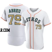 Jose Abreu Men's Houston Astros Gold Authentic White 2023 Collection Jersey