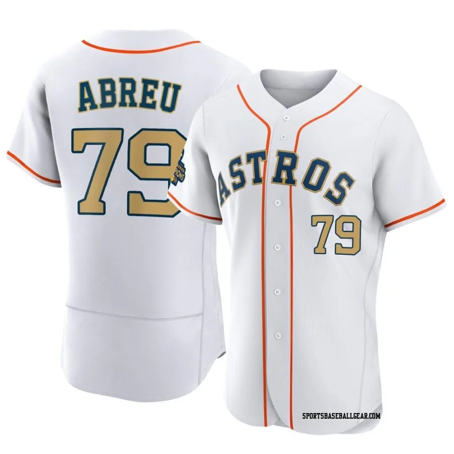 Jose Abreu Men's Houston Astros Gold Authentic White 2023 Collection Jersey