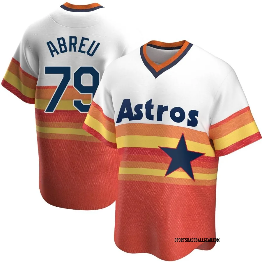 Jose Abreu Men's Houston Astros White Replica Home Cooperstown Collection Jersey