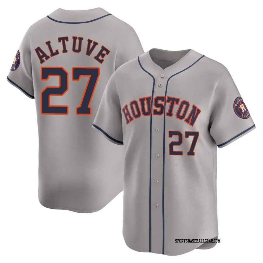 Jose Altuve Men's Houston Astros Gray Limited Away Jersey