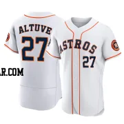 Jose Altuve Men's Houston Astros White Authentic 2022 World Series Home Jersey