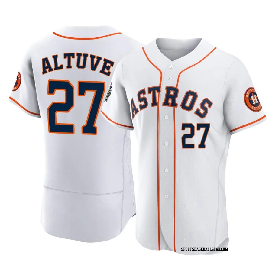 Jose Altuve Men's Houston Astros White Authentic 2022 World Series Home Jersey