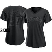 Jose Altuve Women's Houston Astros Black Authentic Pitch Fashion Jersey