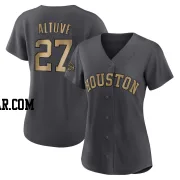 Jose Altuve Women's Houston Astros Charcoal Game Authentic 2022 All-Star Jersey