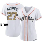 Jose Altuve Women's Houston Astros Gold Authentic White 2023 Collection Jersey