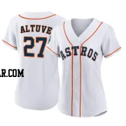 Jose Altuve Women's Houston Astros White Authentic 2022 World Series Home Jersey