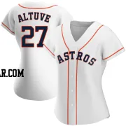 Jose Altuve Women's Houston Astros White Replica Home Jersey