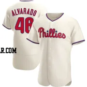 Jose Alvarado Men's Philadelphia Phillies Cream Authentic Alternate Jersey