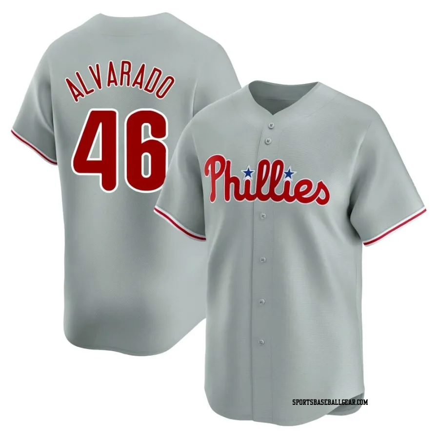 Jose Alvarado Men's Philadelphia Phillies Gray Limited Away Jersey