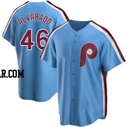 Jose Alvarado Men's Philadelphia Phillies Light Blue Replica Road Cooperstown Collection Jersey