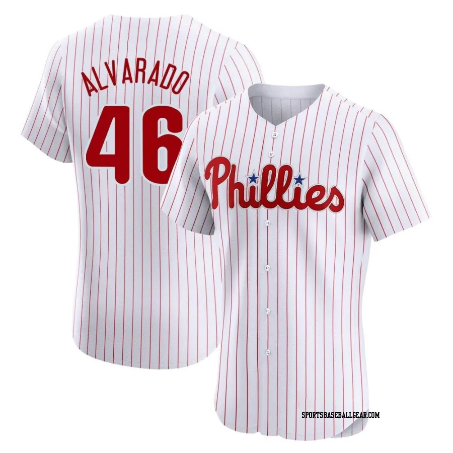 Jose Alvarado Men's Philadelphia Phillies White Elite Home Jersey