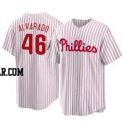 Jose Alvarado Men's Philadelphia Phillies White Replica 2022 World Series Home Jersey