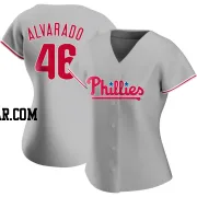 Jose Alvarado Women's Philadelphia Phillies Gray Authentic Road Jersey