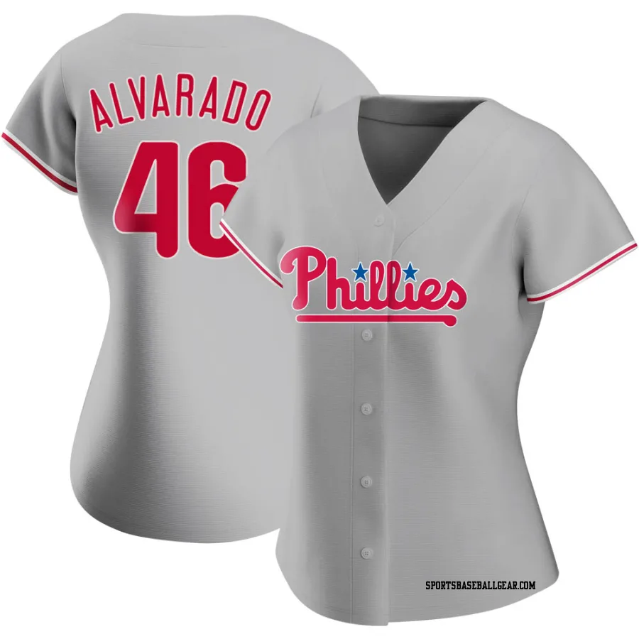 Jose Alvarado Women's Philadelphia Phillies Gray Replica Road Jersey