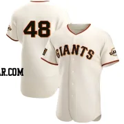 Jose Alvarez Men's San Francisco Giants Cream Authentic Home Jersey