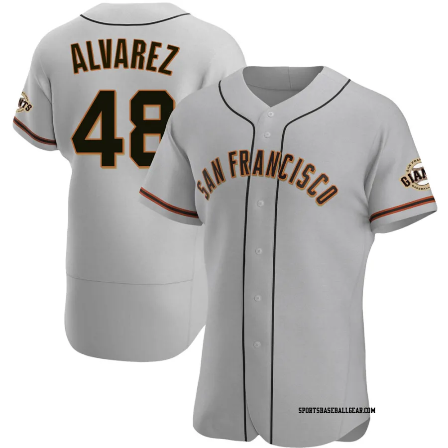 Jose Alvarez Men's San Francisco Giants Gray Authentic Road Jersey