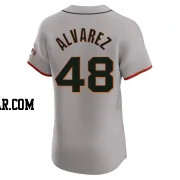 Jose Alvarez Men's San Francisco Giants Gray Elite Road Jersey