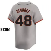 Jose Alvarez Men's San Francisco Giants Gray Limited Away Jersey